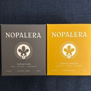 Nopalera Scented Candle Set - Gray and Yellow + bonus item